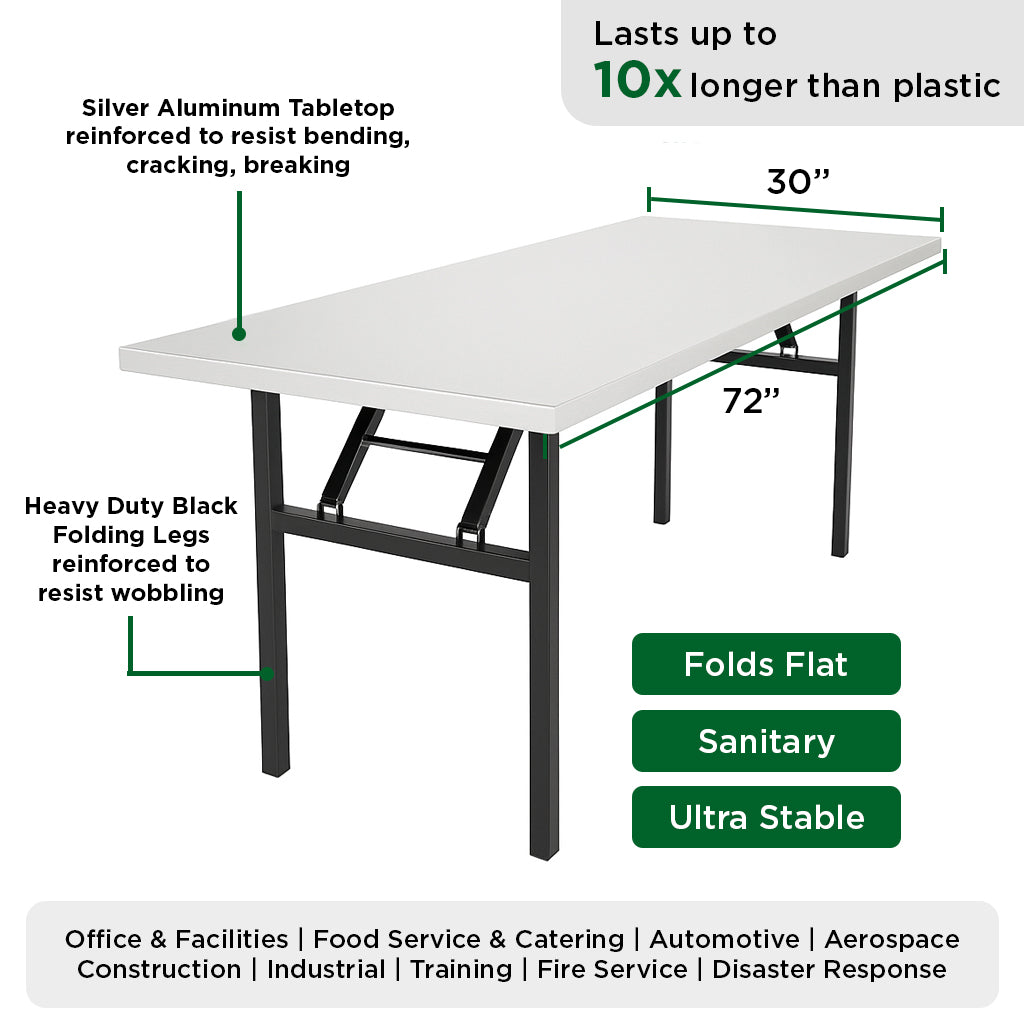 Rectangular Folding Aluminum Table