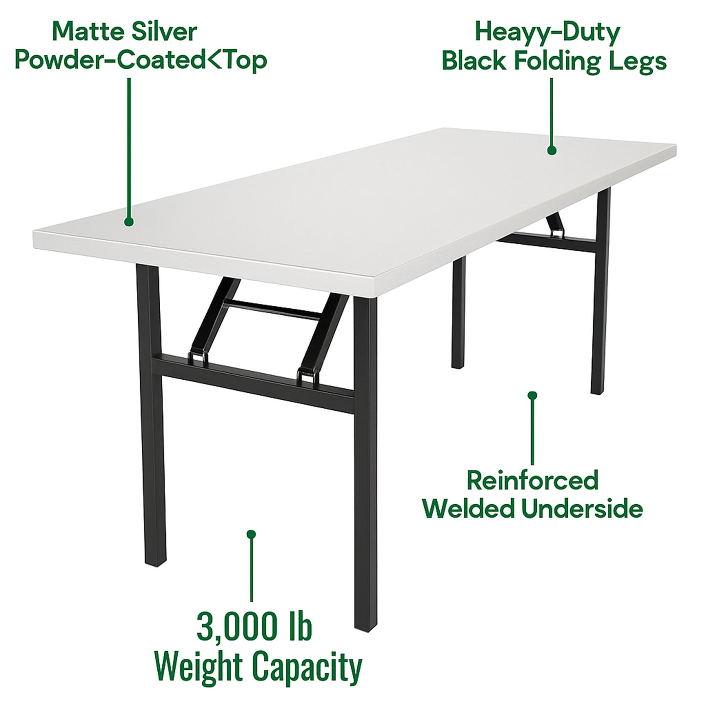 Rectangular Folding Aluminum Table