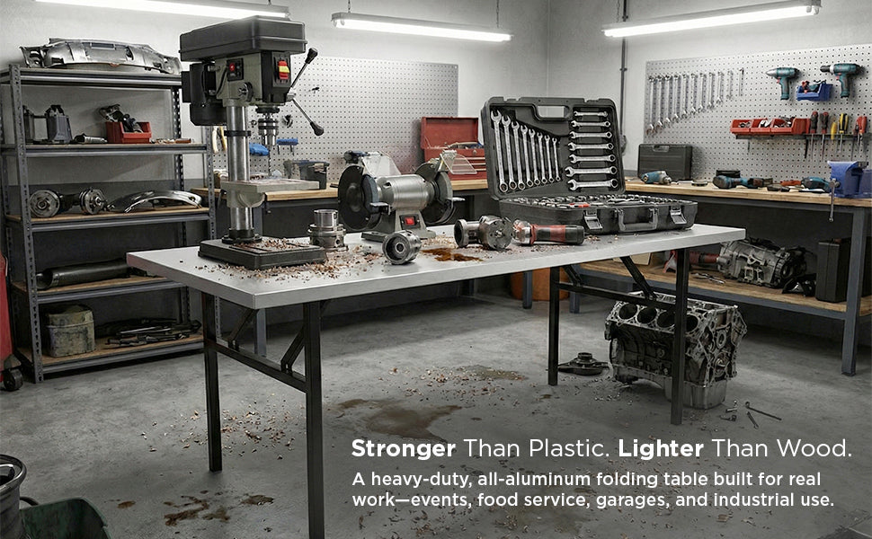 Rectangular Folding Aluminum Table