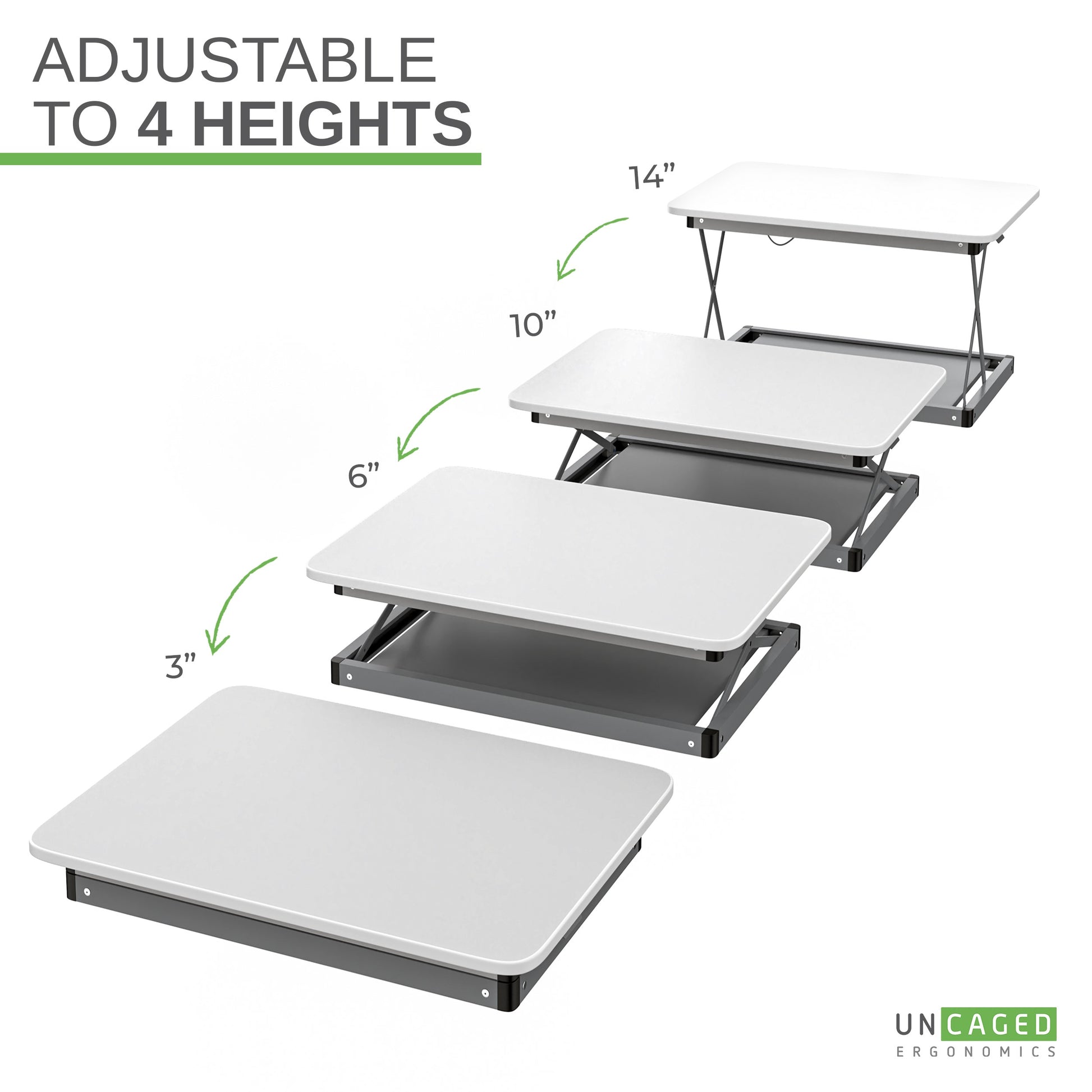 Find your perfect height with 4 adjustable levels.