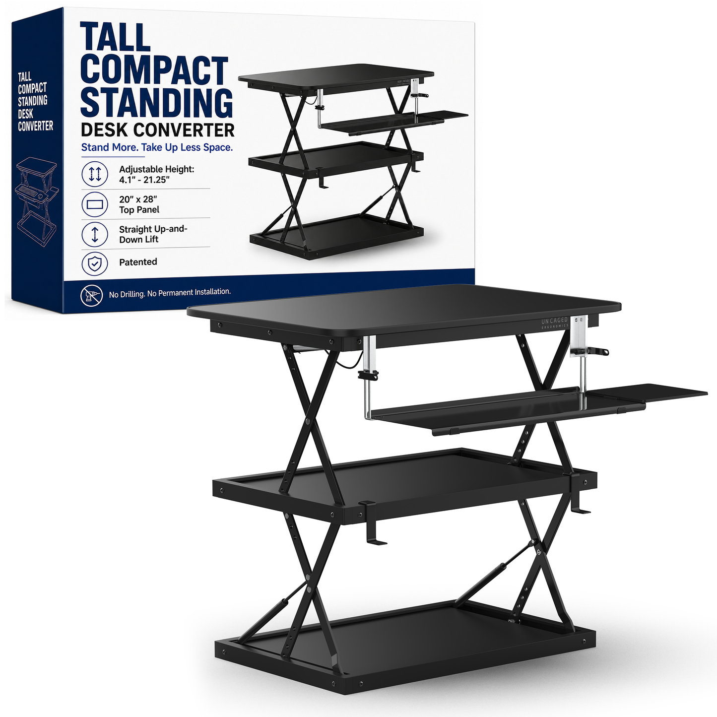 Tall Compact Standing Desk Converter