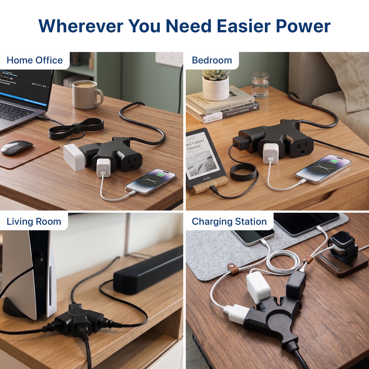 Comfort Grip 3-Outlet Extension Cord