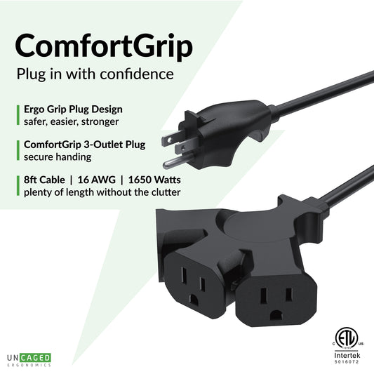 Comfort Grip 3 Outlet Extension Cord