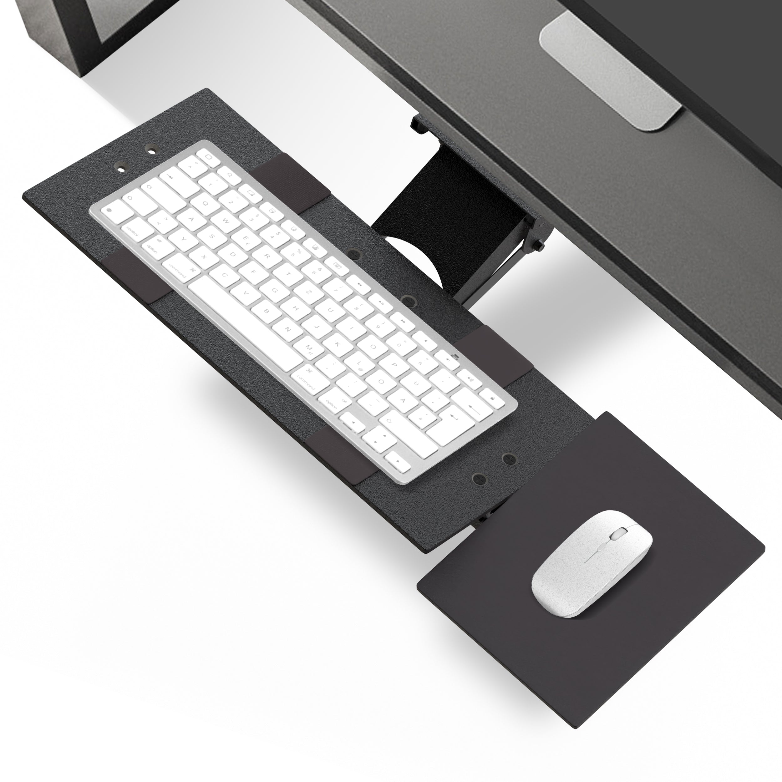 Mount-it! Under Desk Swivel Storage Tray With Mouse Pad