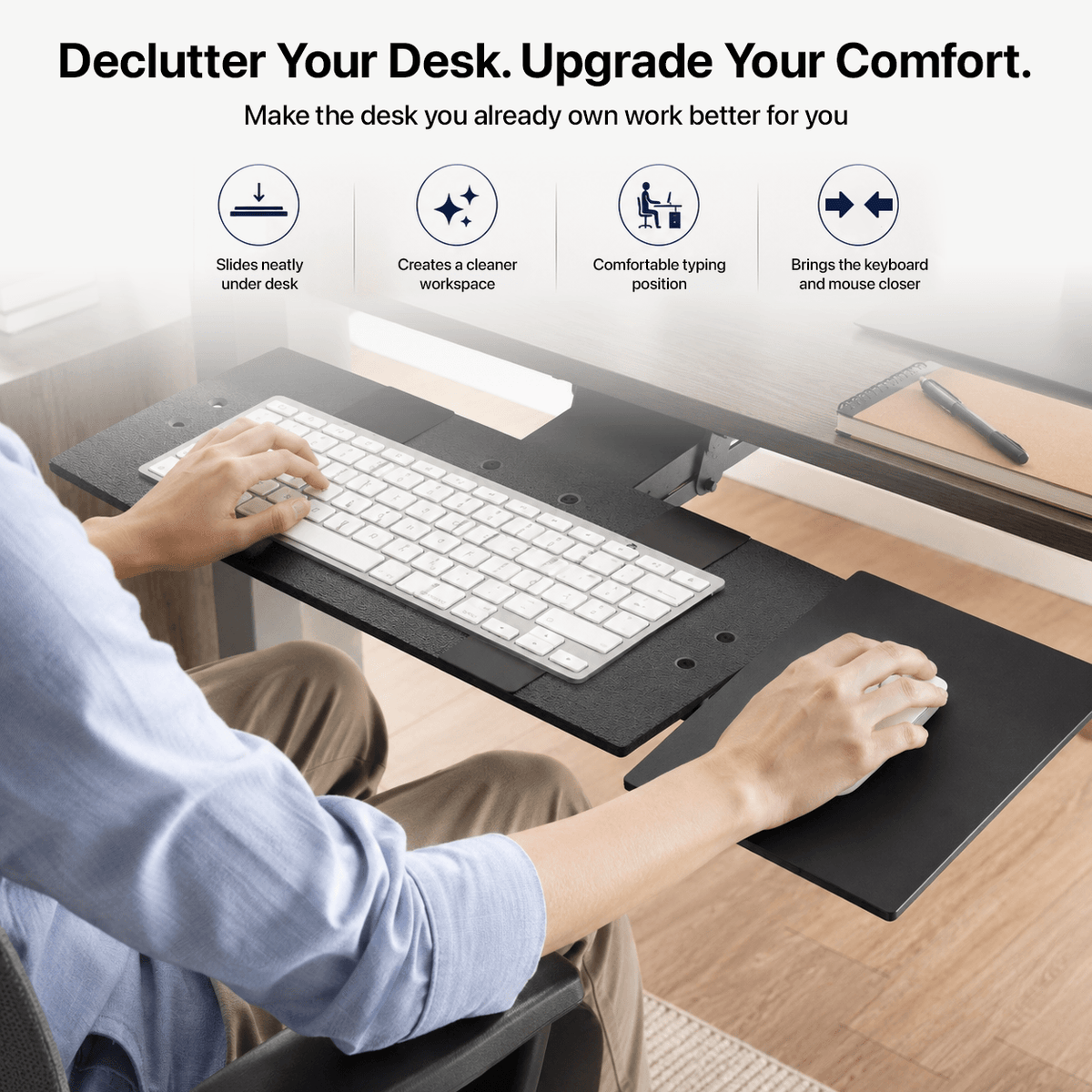 KT1 Ergonomic Under Desk Keyboard Tray
