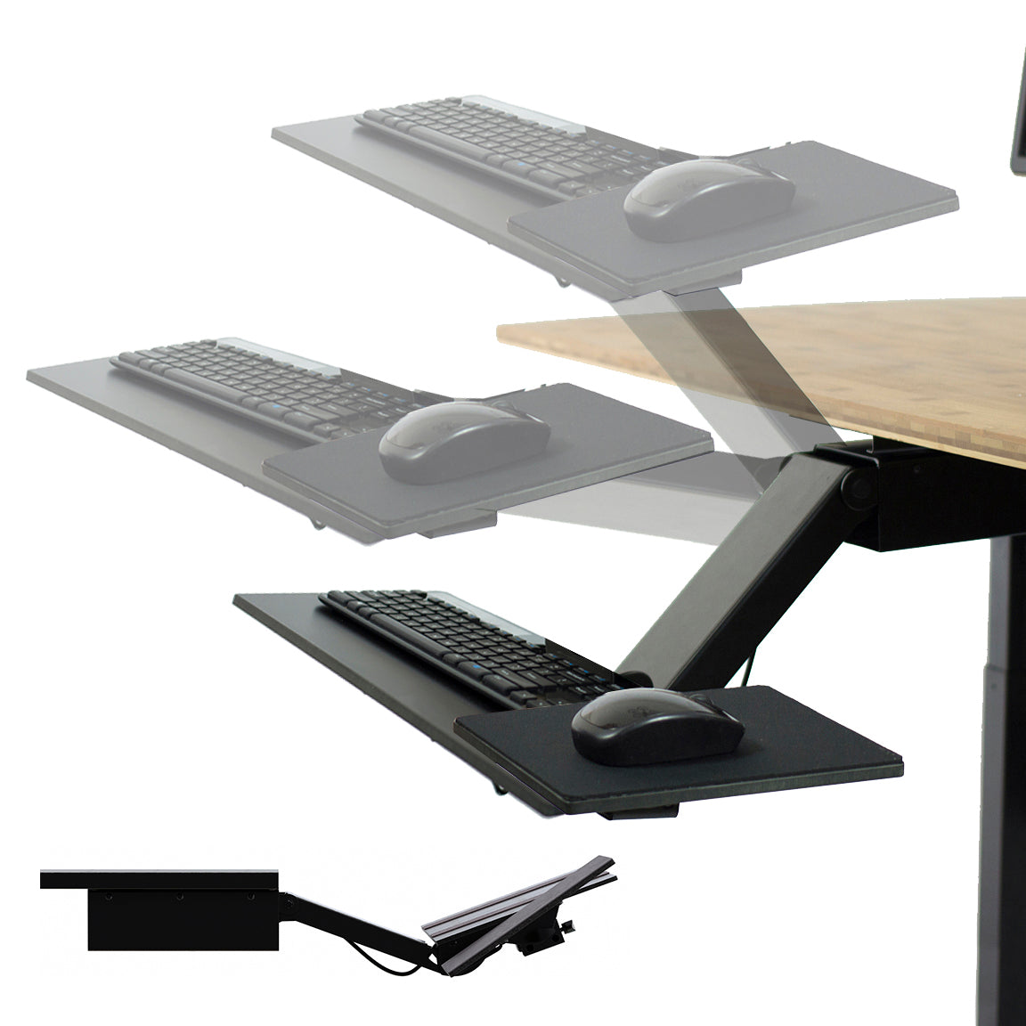 KT2 Adjustable Standing Desk Keyboard Tray