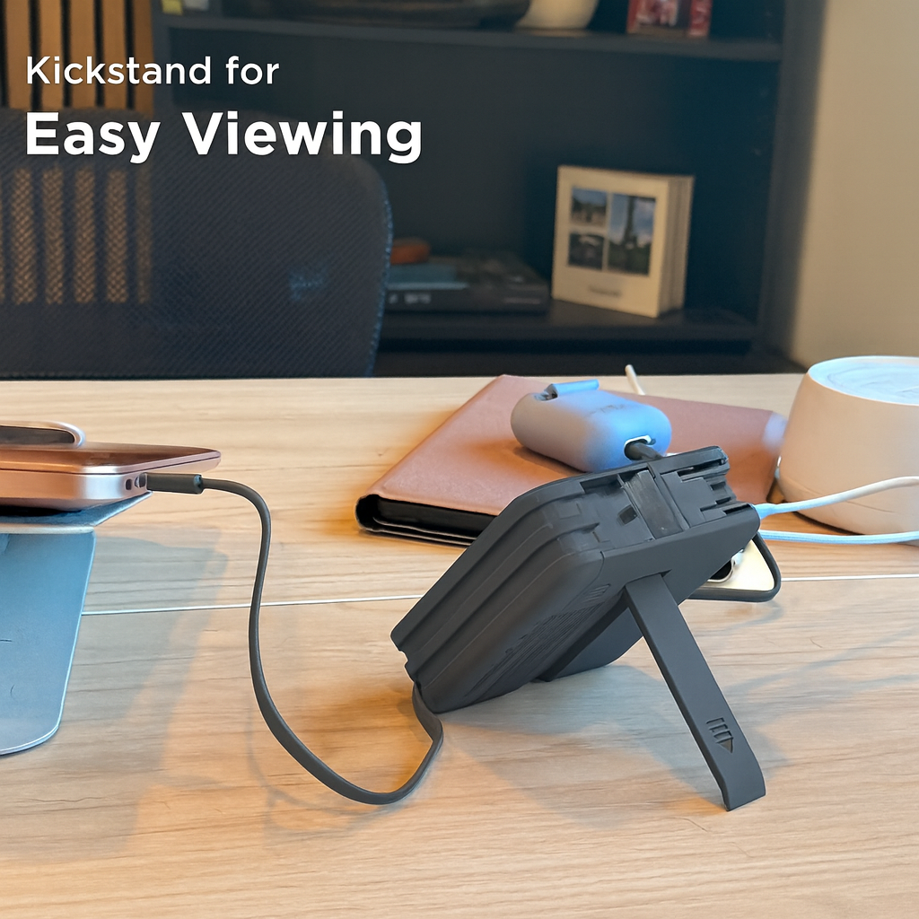 7-in-1 Power Bank | 10,000 mAh ETL Certified, Wireless & Built-In Cables