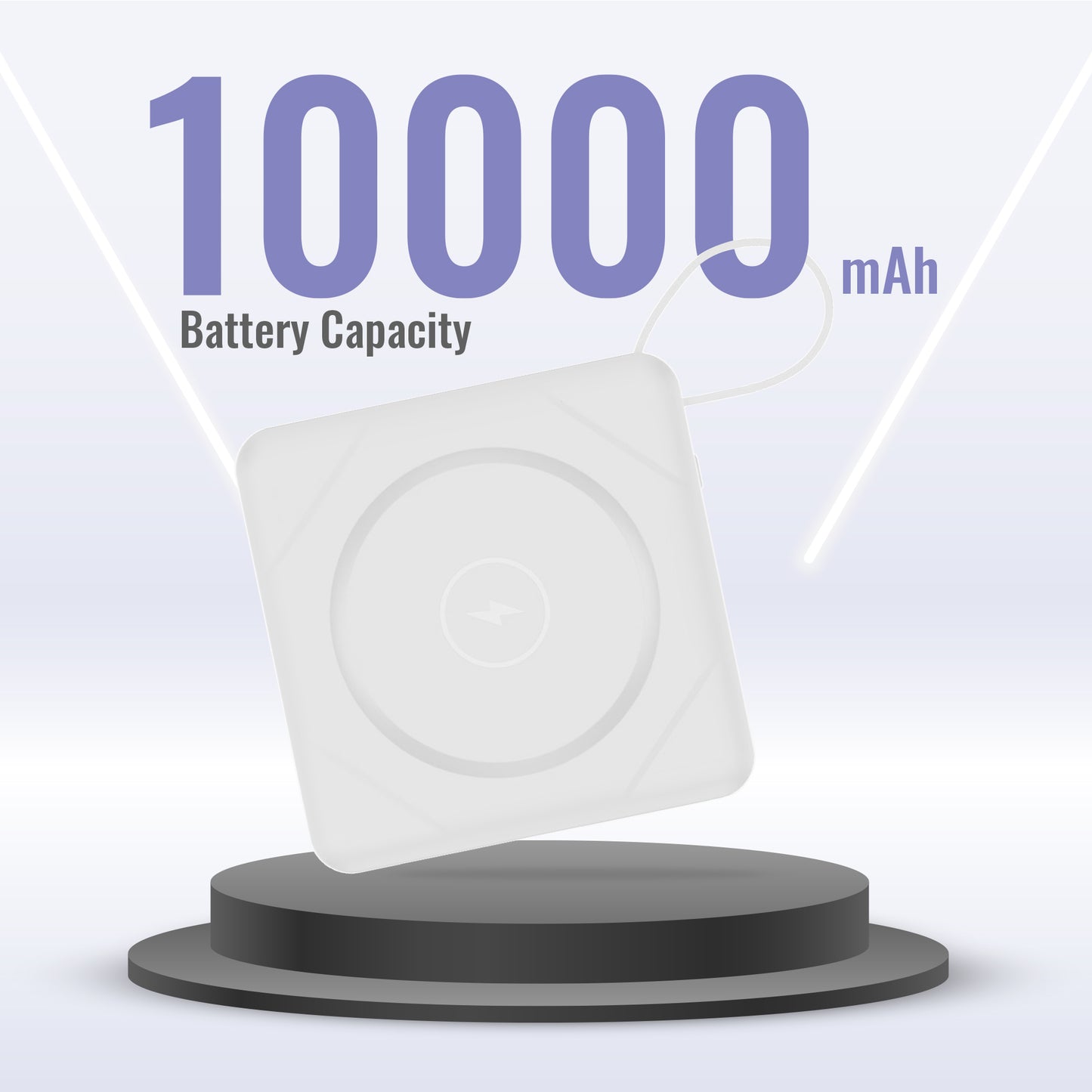 7-in-1 Power Bank | 10,000 mAh ETL Certified, Wireless & Built-In Cables