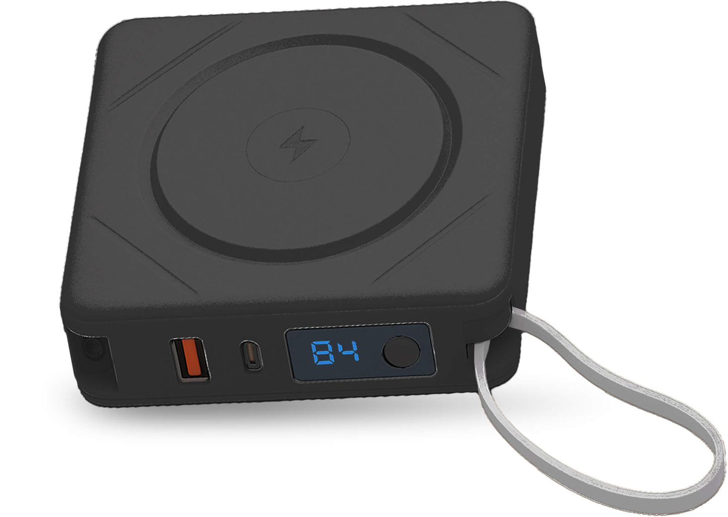 Uncaged Ergonomics 8-in-1 Power Bank – Wireless, Watch & Built-In Cable Charger (10,000 mAh)