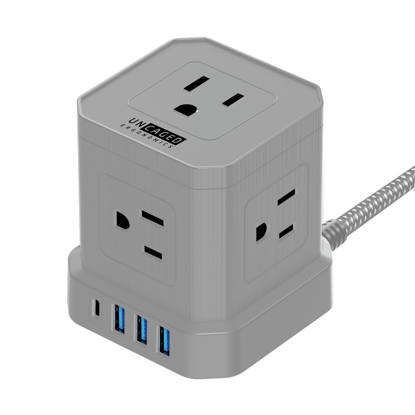 Durable braided cable — Tangle-free and built to last.