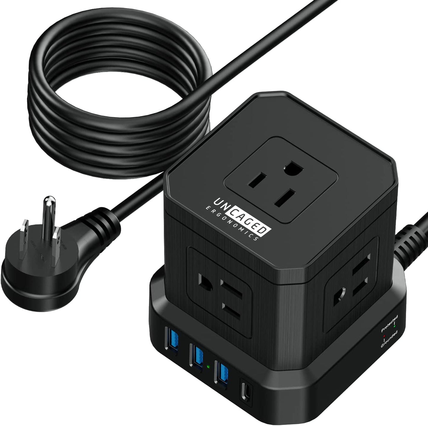 Power where you need it — 10ft long cable reaches far and wide.