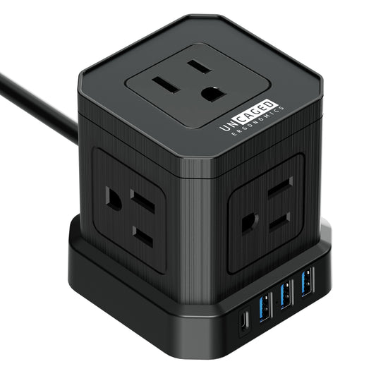 One cube, multiple devices — Charge all your devices with 5 AC, 3 USB-A, 1 USB-C ports.