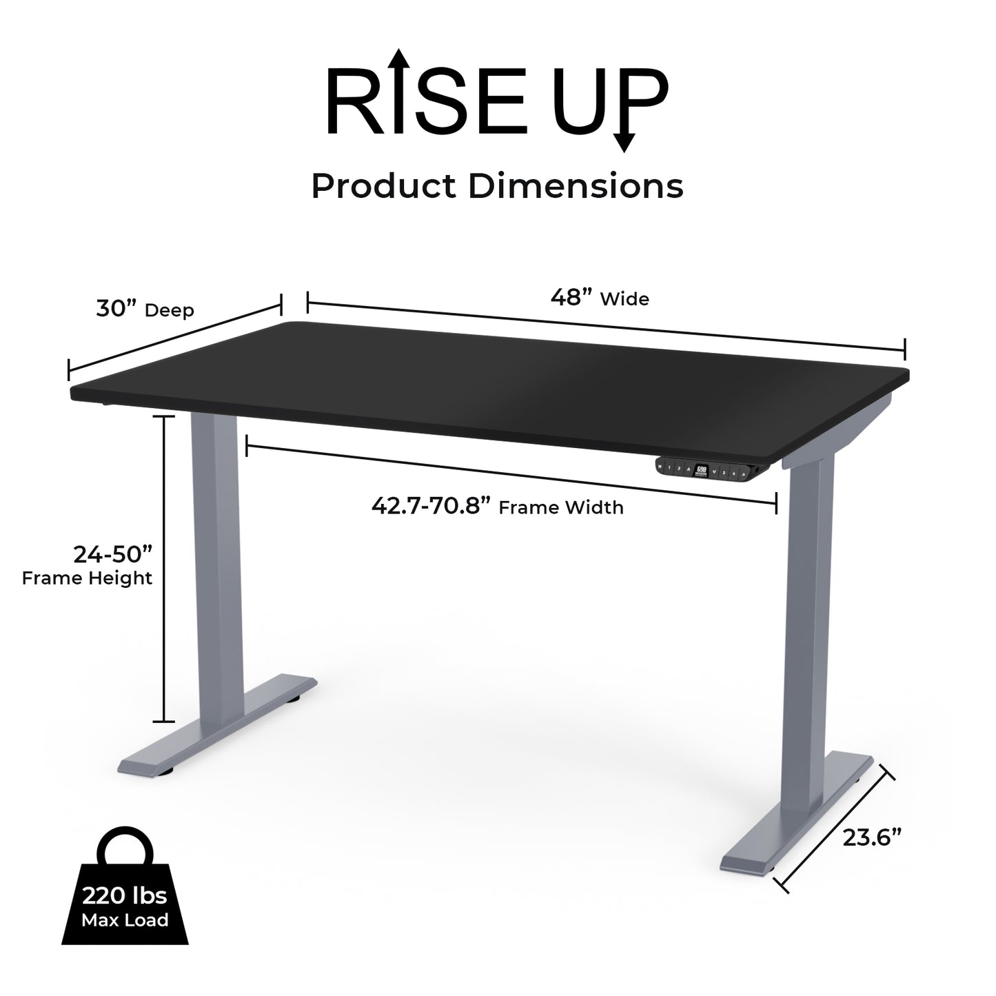 Rise Up - electric adjustable height standing desk