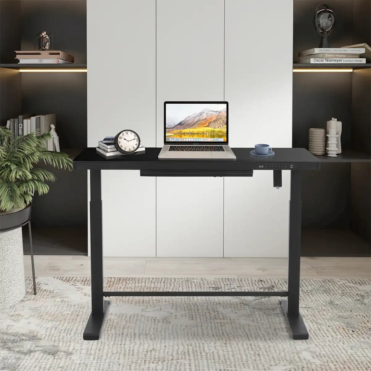 Sleek, spacious, and smart—this standing desk has it all.