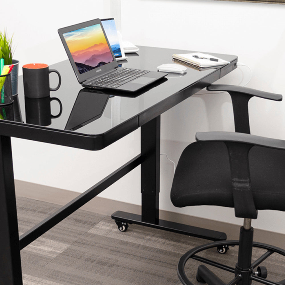 Rise Up Glass Electric Standing Desk