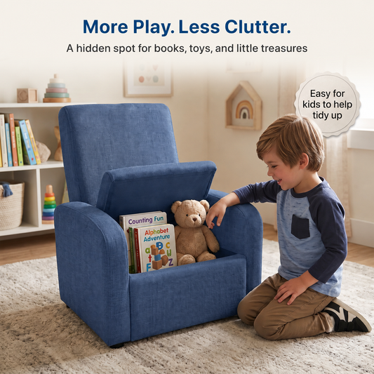 STASH 3-in-1 Kids Sofa Chair with Hidden Storage