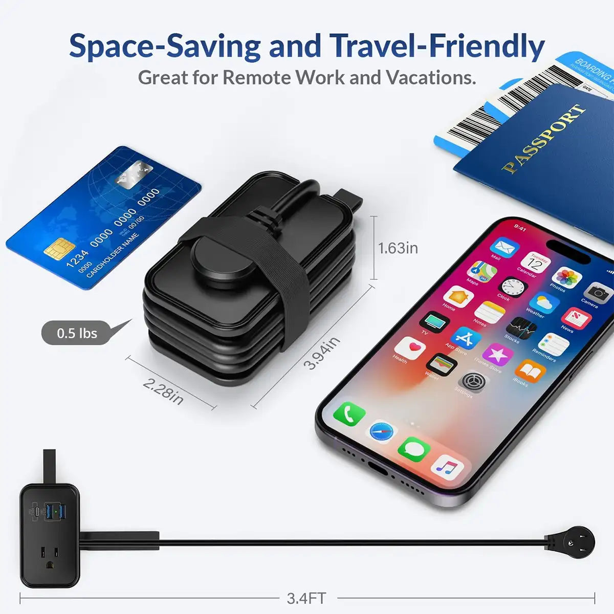 Your Space-Saving Solution for On-the-Go Charging!