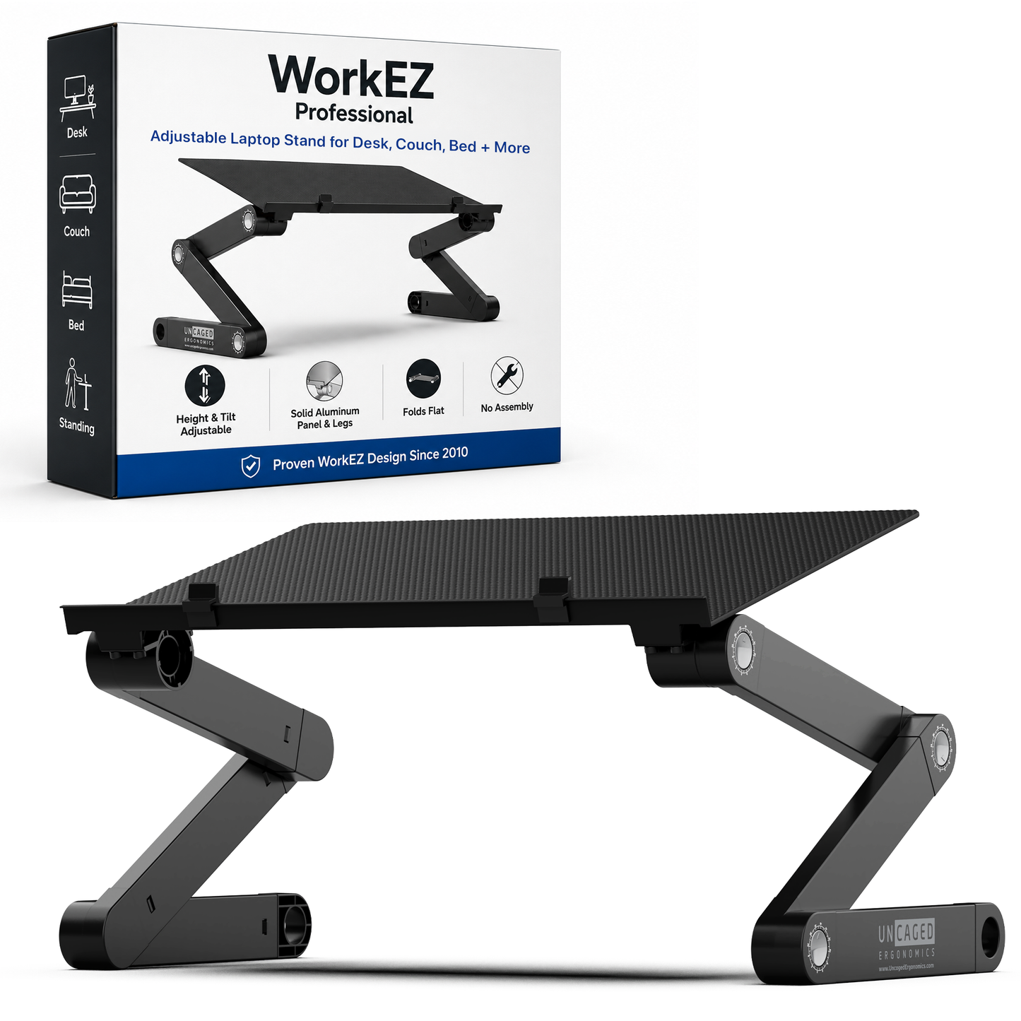 WorkEZ Professional Adjustable Laptop Stand & Lap Desk