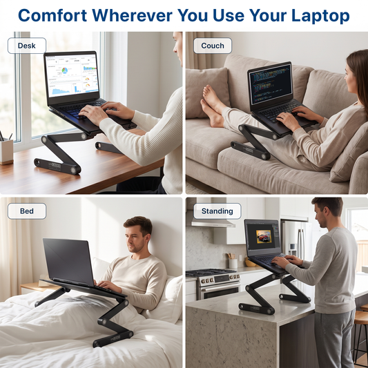 WorkEZ Professional Adjustable Laptop Stand & Lap Desk