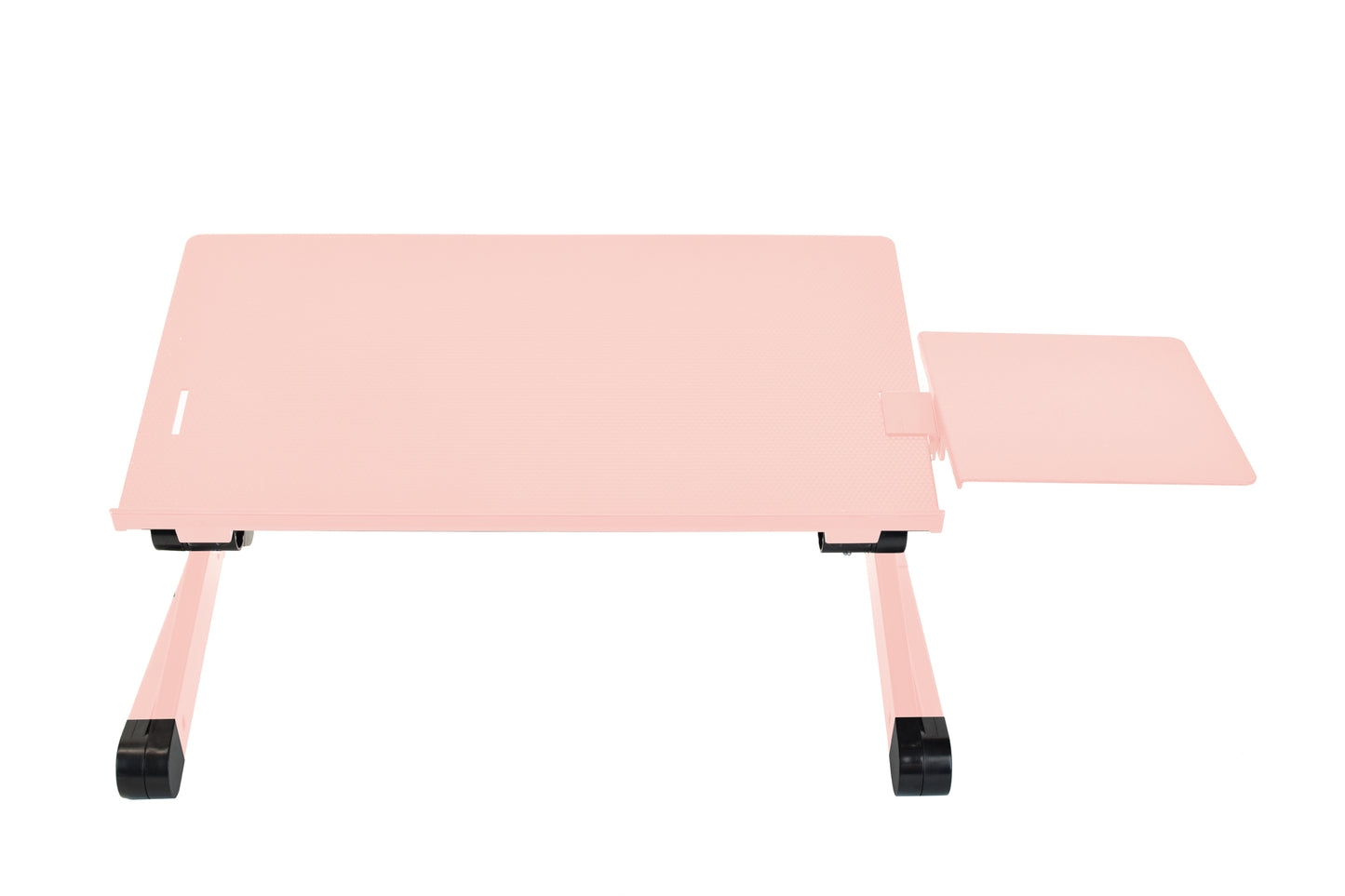 a pink laptop stand for desk that is also an adjustable laptop lap desk