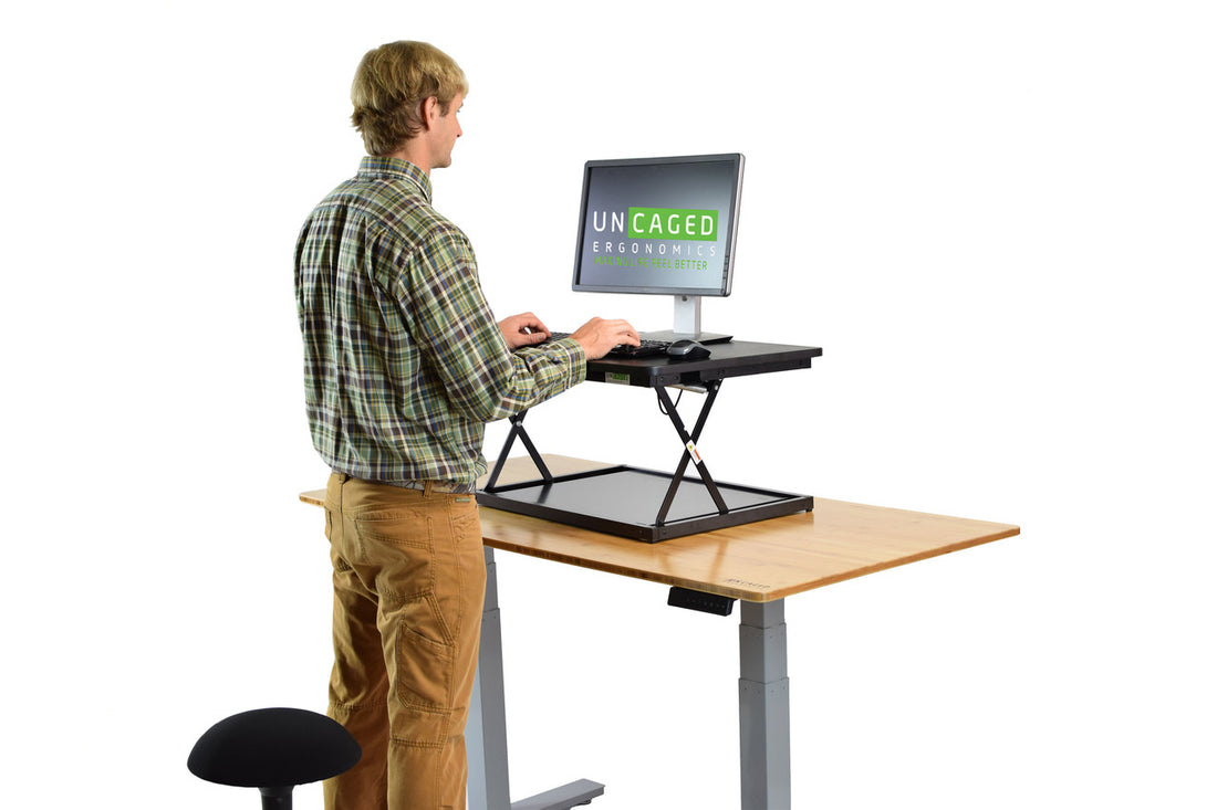 Best Features Of An Ergonomic Standing Desk Riser - Infographic
