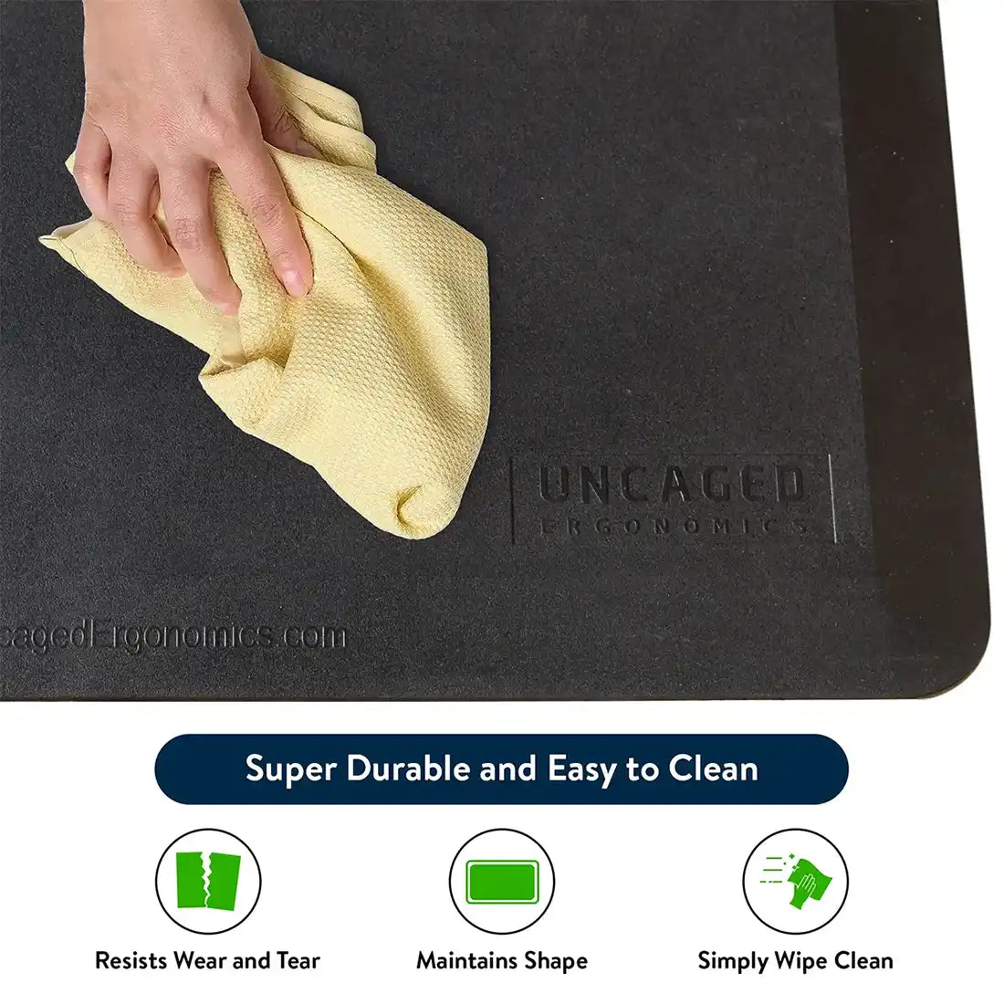 Durable, easy-to-clean surface.