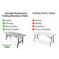 Rectangular Folding Aluminum Table
