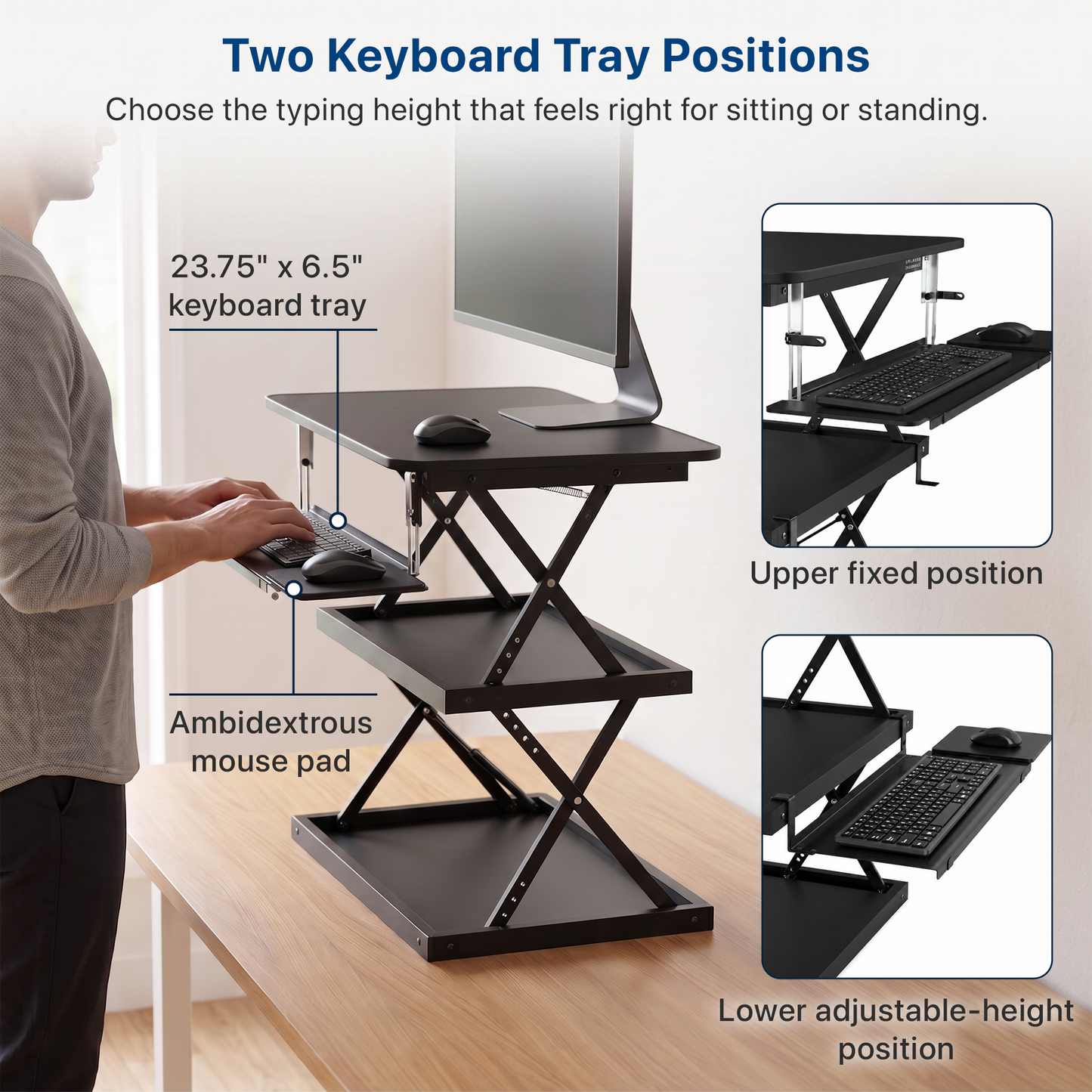 Tall Compact Standing Desk Converter