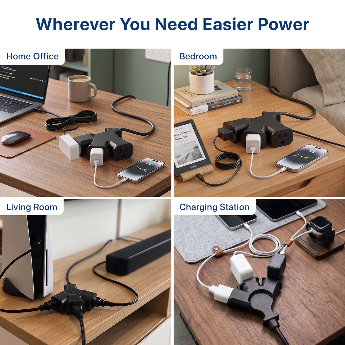 Comfort Grip 3-Outlet Extension Cord