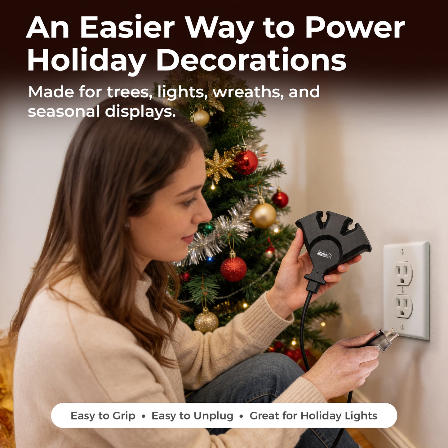 Comfort Grip 3-Outlet Extension Cord