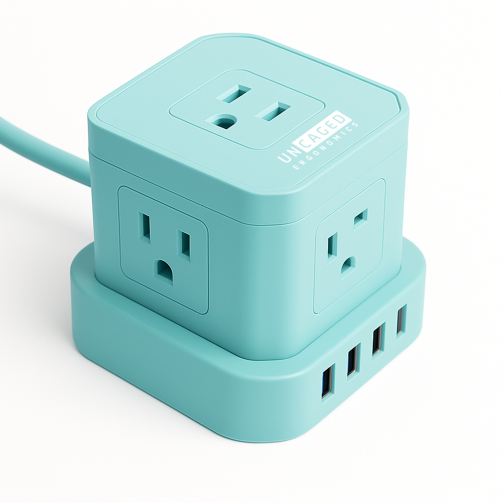Cube Surge Protector Power Strip with USB Ports