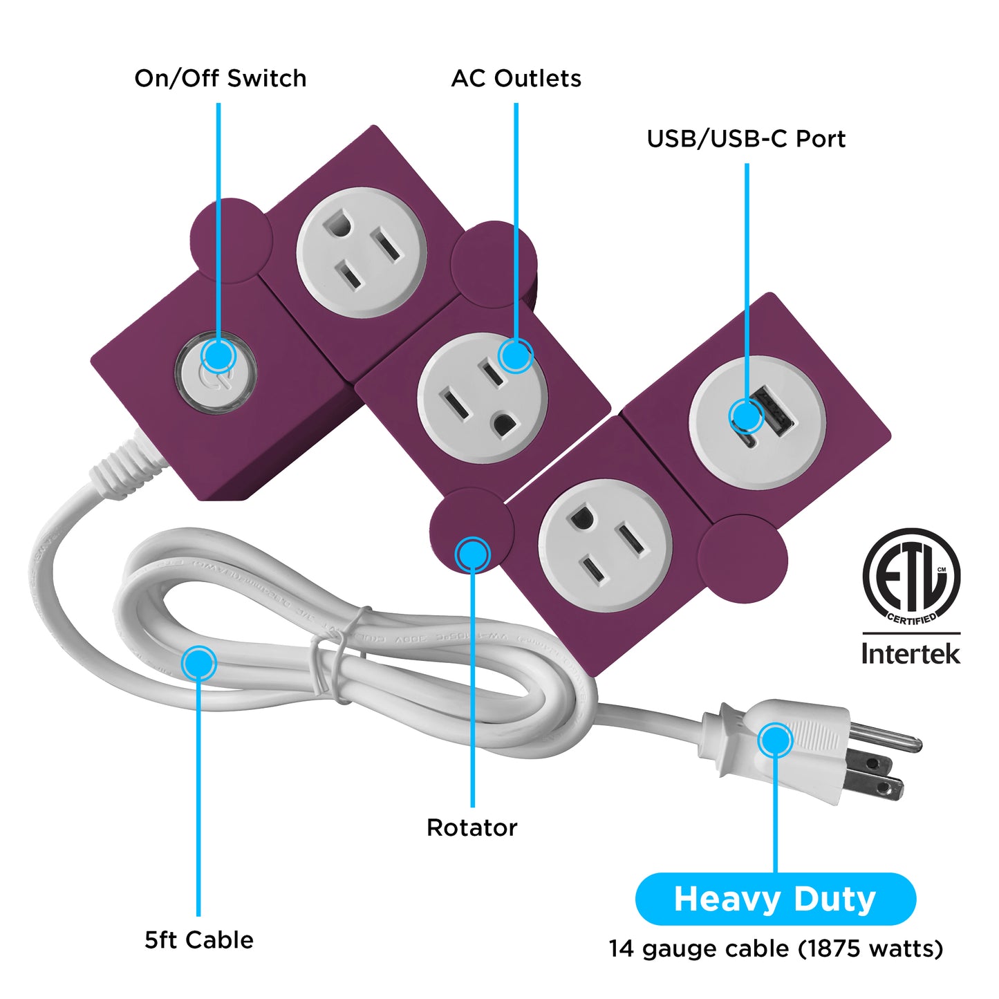 Flexible Power Strip – 2 Pack