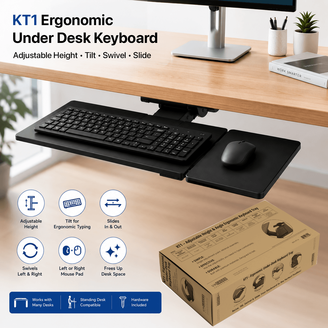 KT1 - Adjustable Ergonomic Keyboard Tray