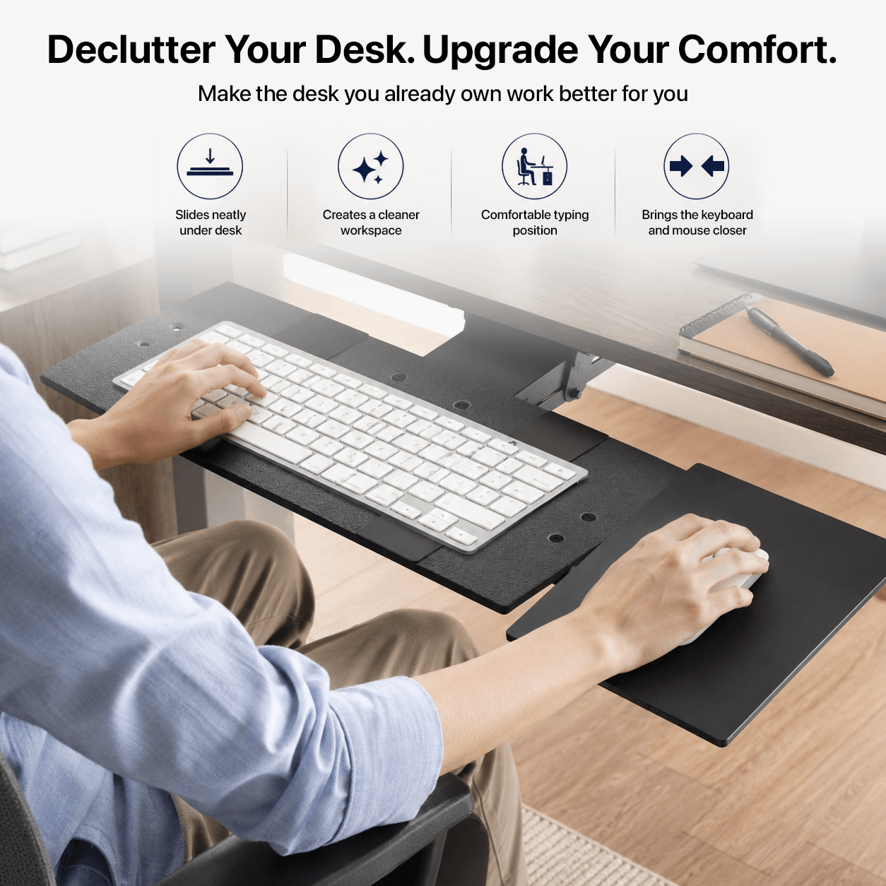 KT1 Ergonomic Under Desk Keyboard Tray