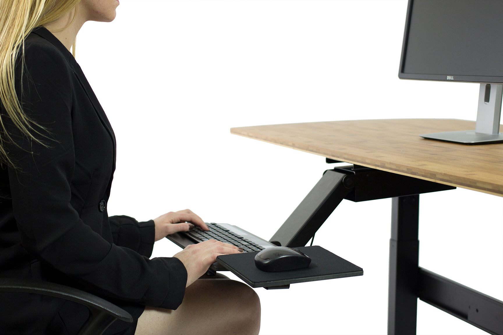 KT2 Ergonomic Sit Stand Under-Desk Computer Keyboard Tray for