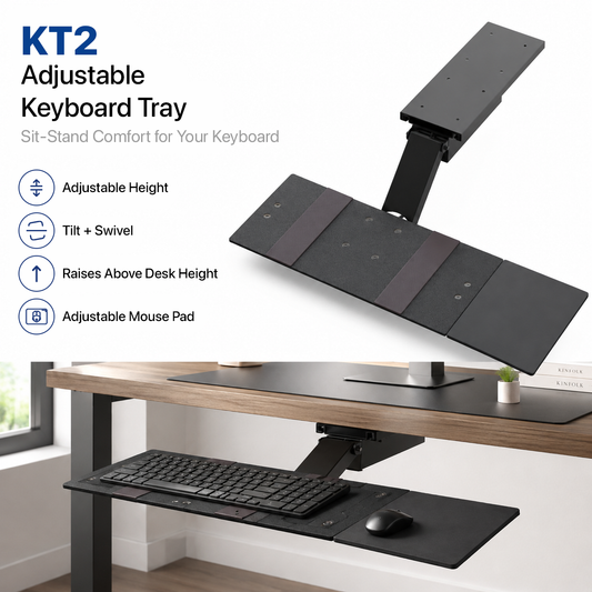 KT2 - Adjustable Standing Desk Keyboard Tray