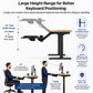 KT2 - Adjustable Standing Desk Keyboard Tray