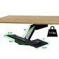 Enhance your desk setup with a height and tilt adjustable keyboard tray and mouse pad.