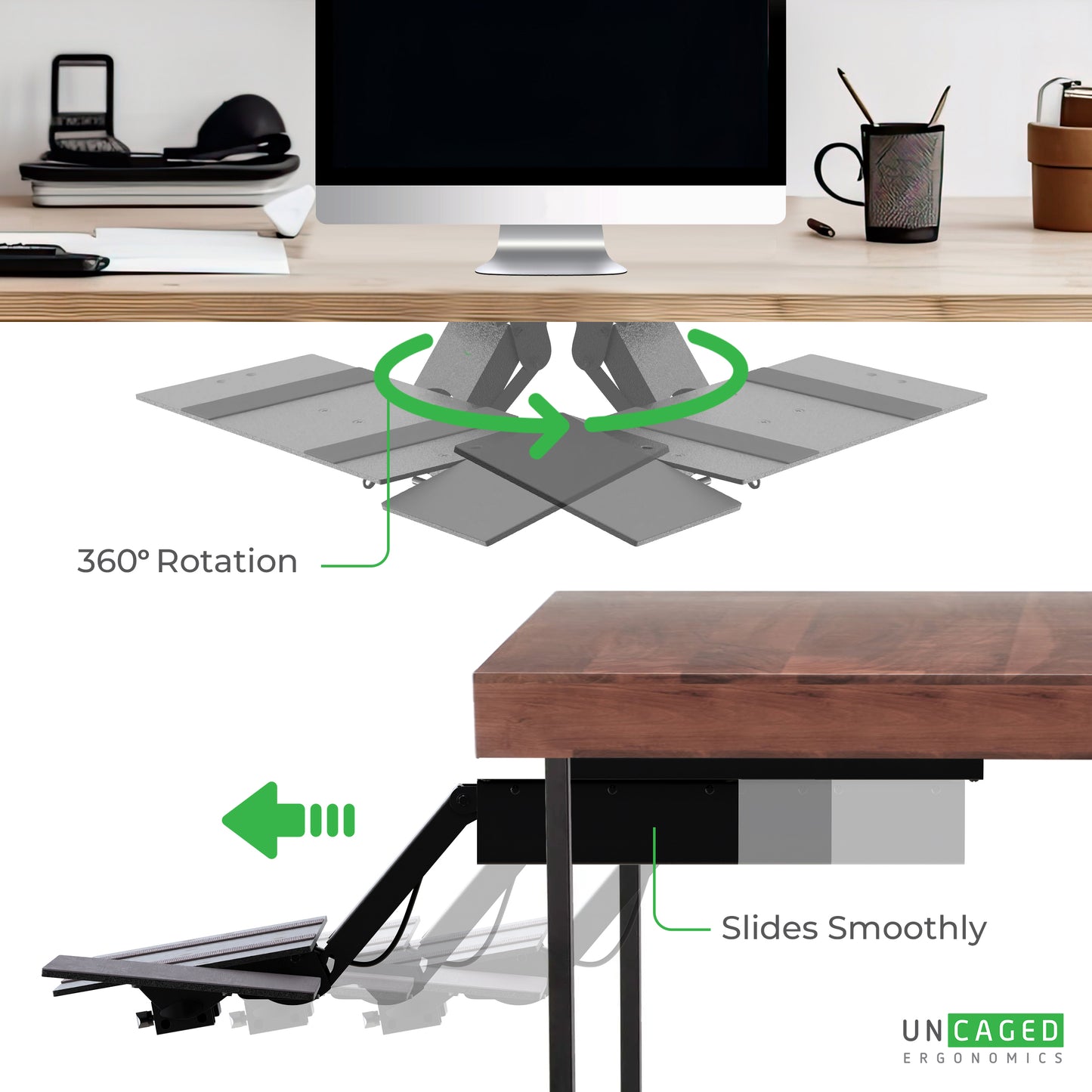KT2 - Adjustable Standing Desk Keyboard Tray