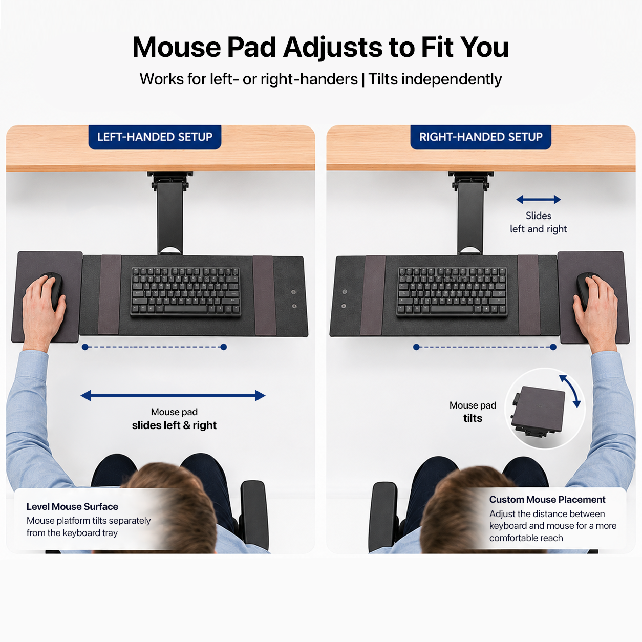 KT2 - Adjustable Standing Desk Keyboard Tray