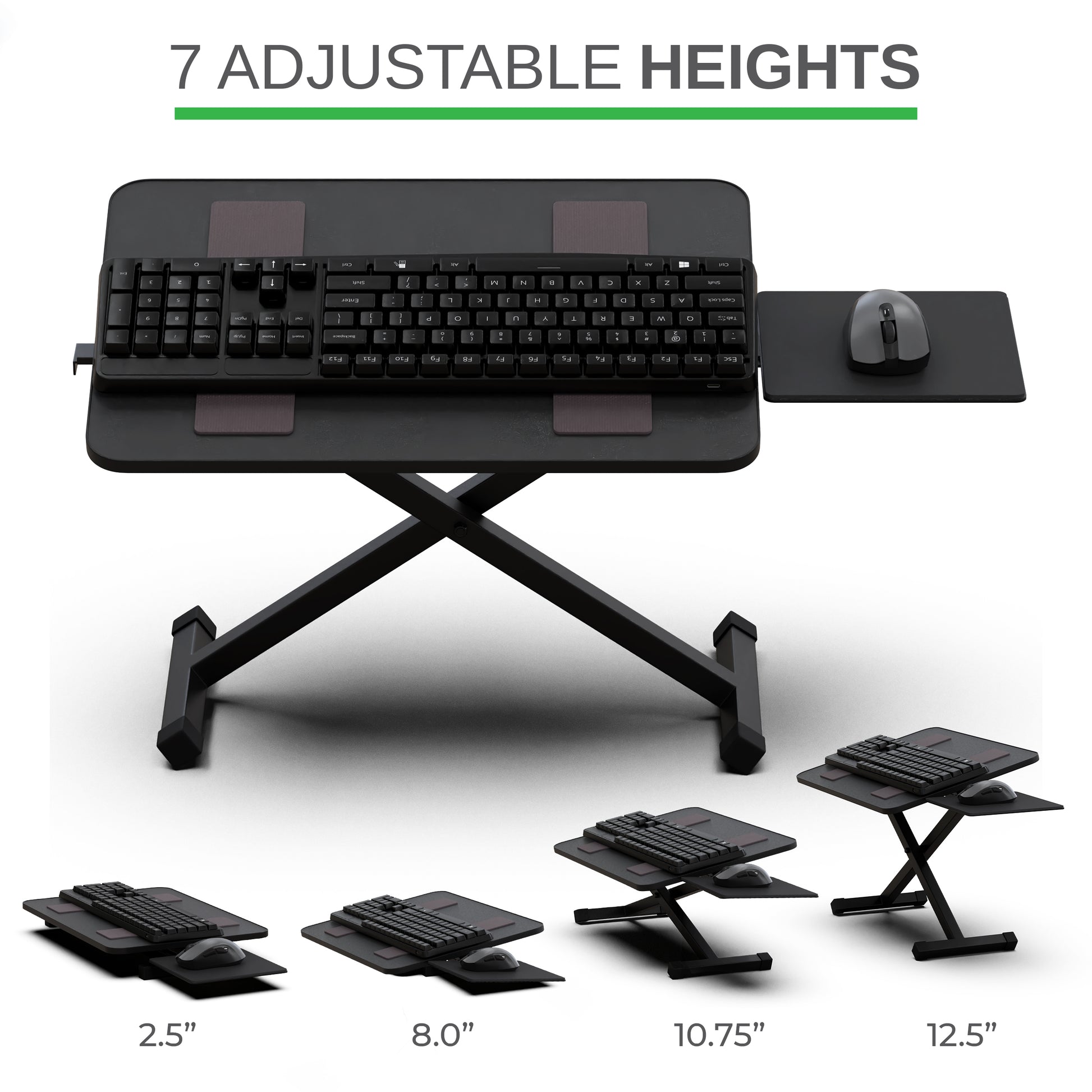 KT3 ergonomic adjustable height computer keyboard stand for