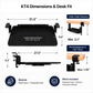 KT4 Clamp On Keyboard Tray Under Desk