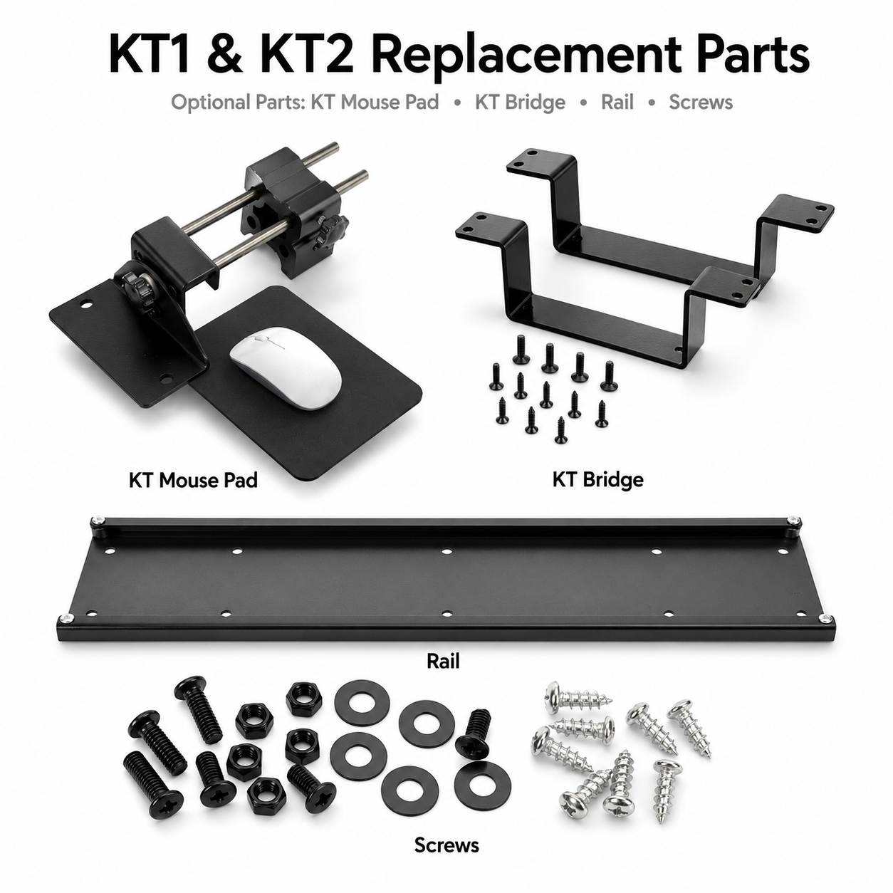 KT1 & KT2 Keyboard Tray Replacement Parts