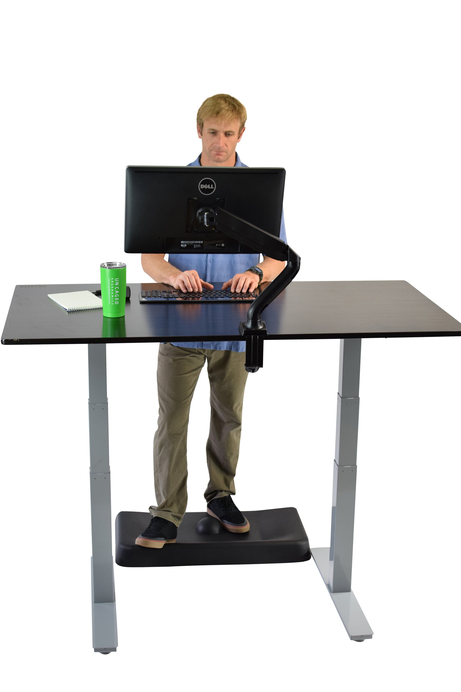 Single Computer Monitor Arm Desk Mount with USB Ports Adjustable