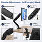 Single Monitor Arm - No USB Ports