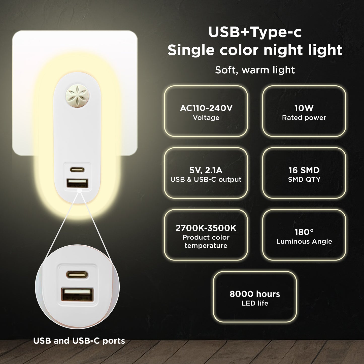 Darkness Sensor Night Light – 2 Pack