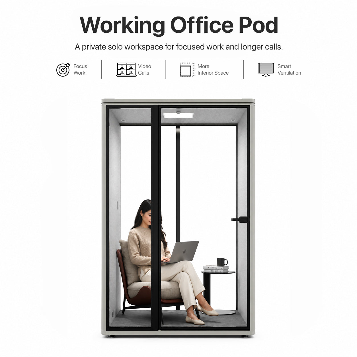Office Pod – Soundproof Work & Meeting Booths (4 Sizes)