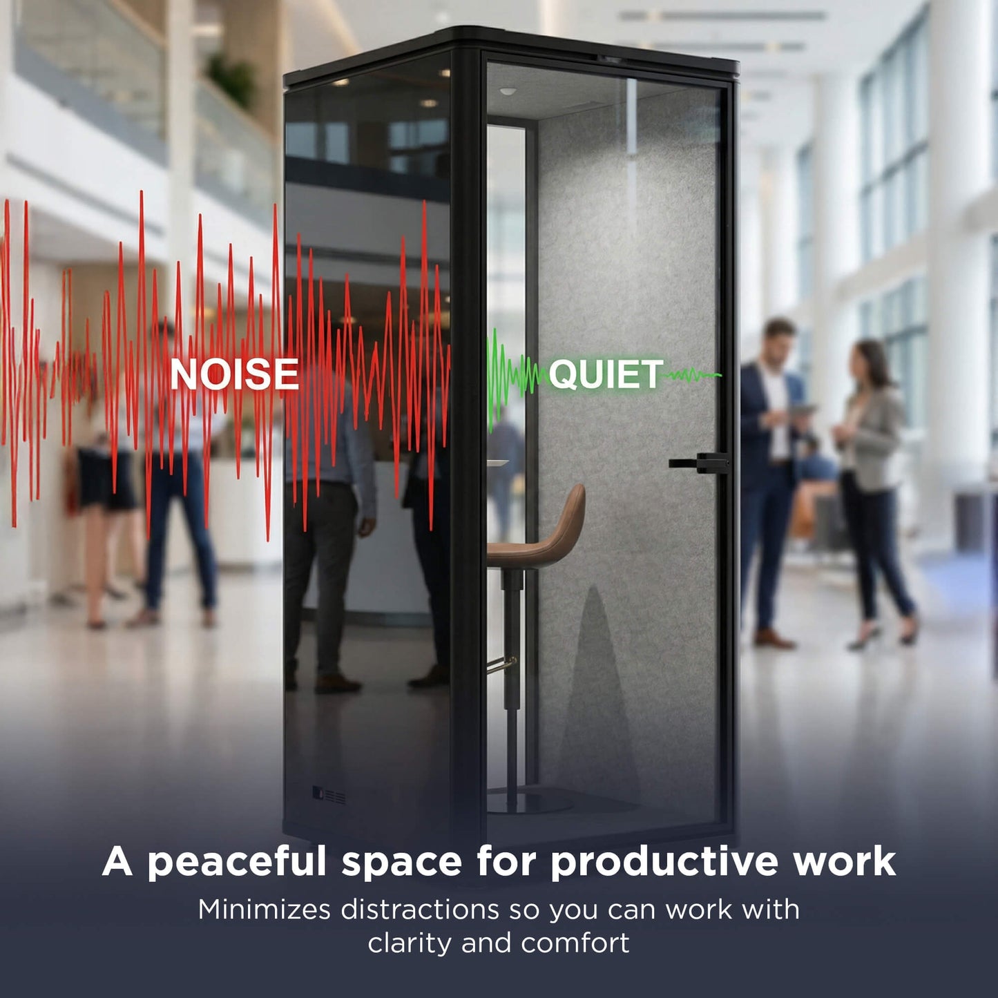 Office Pod – Soundproof Work & Meeting Booths (4 Sizes)
