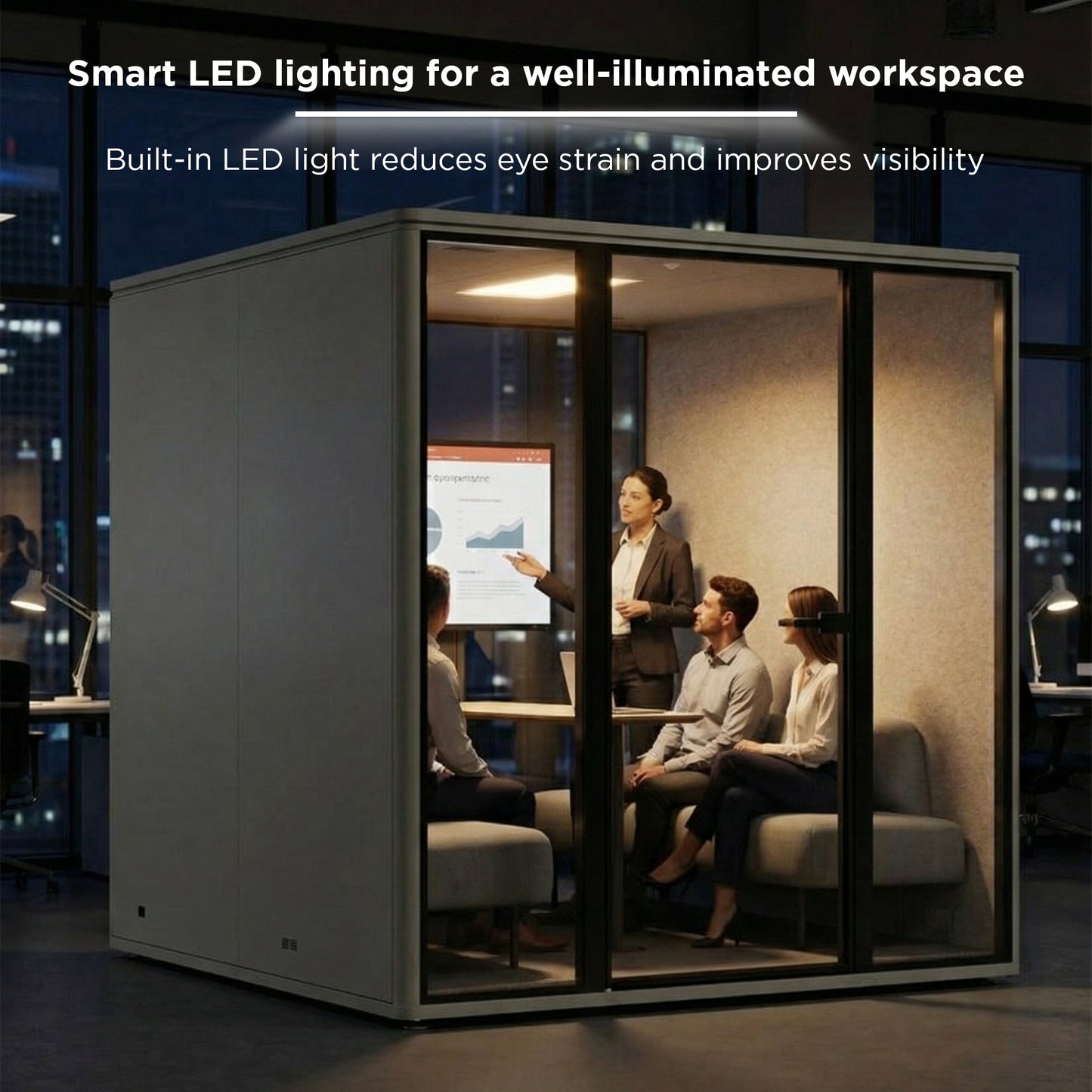 Office Pod – Soundproof Work & Meeting Booths (4 Sizes)