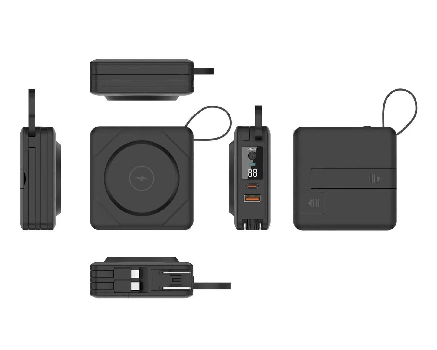 7-in-1 Power Bank with Wireless Charging – 10,000mAh
